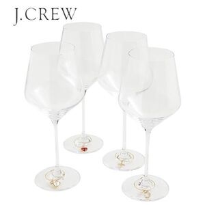 J. Crew Gold Wine Glass Charms Set